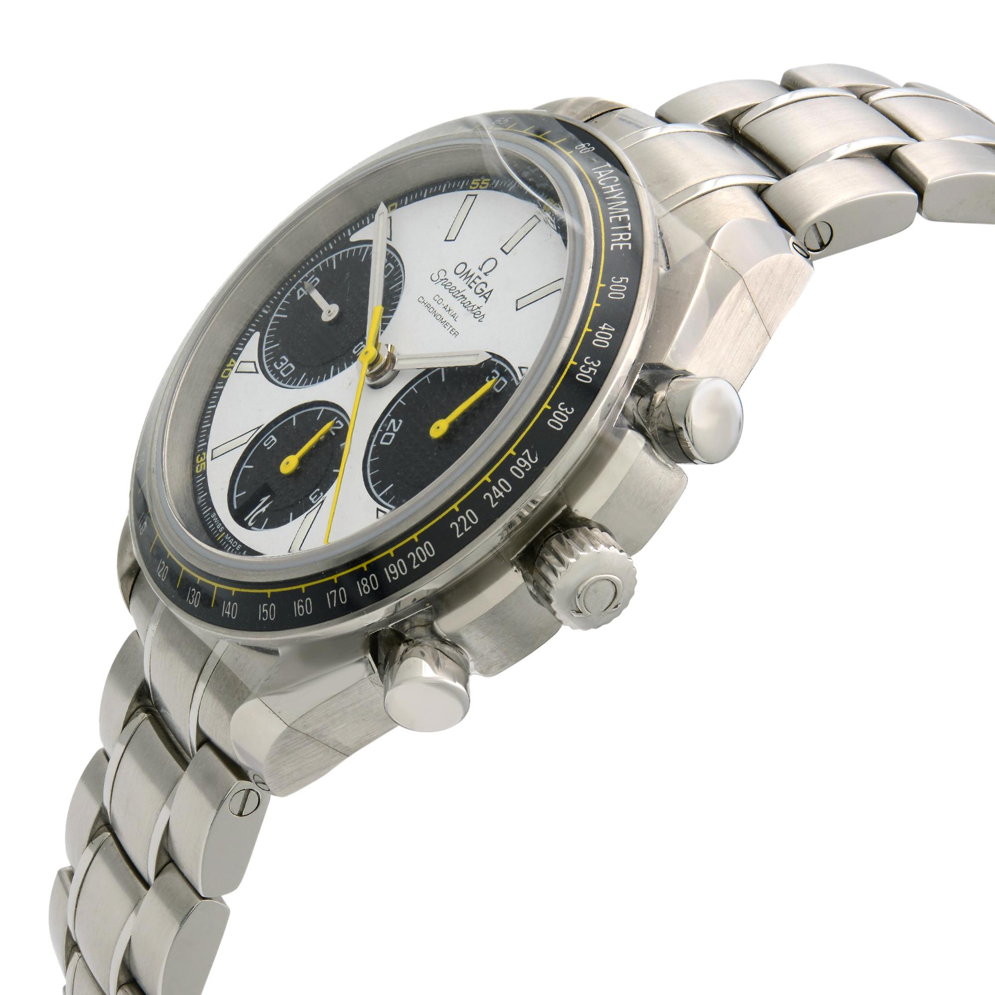 Omega Speedmaster Racing Steel White Dial Men's Watch 326.30.40.50.04.001 In New Condition In New York, NY