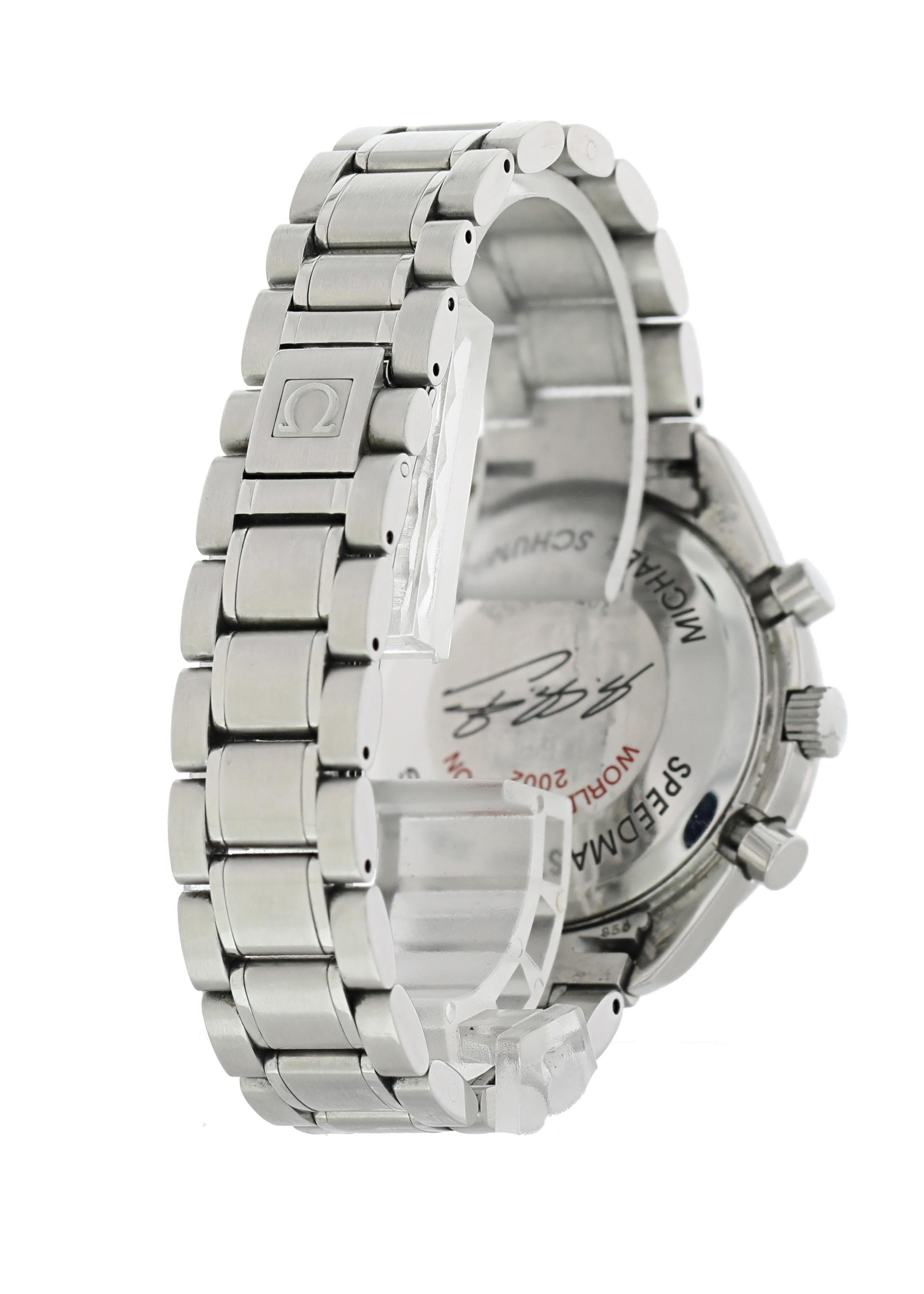 Omega Speedmaster Racing Triple Date Schumacher 3529.50.00 Original Papers In Excellent Condition In New York, NY
