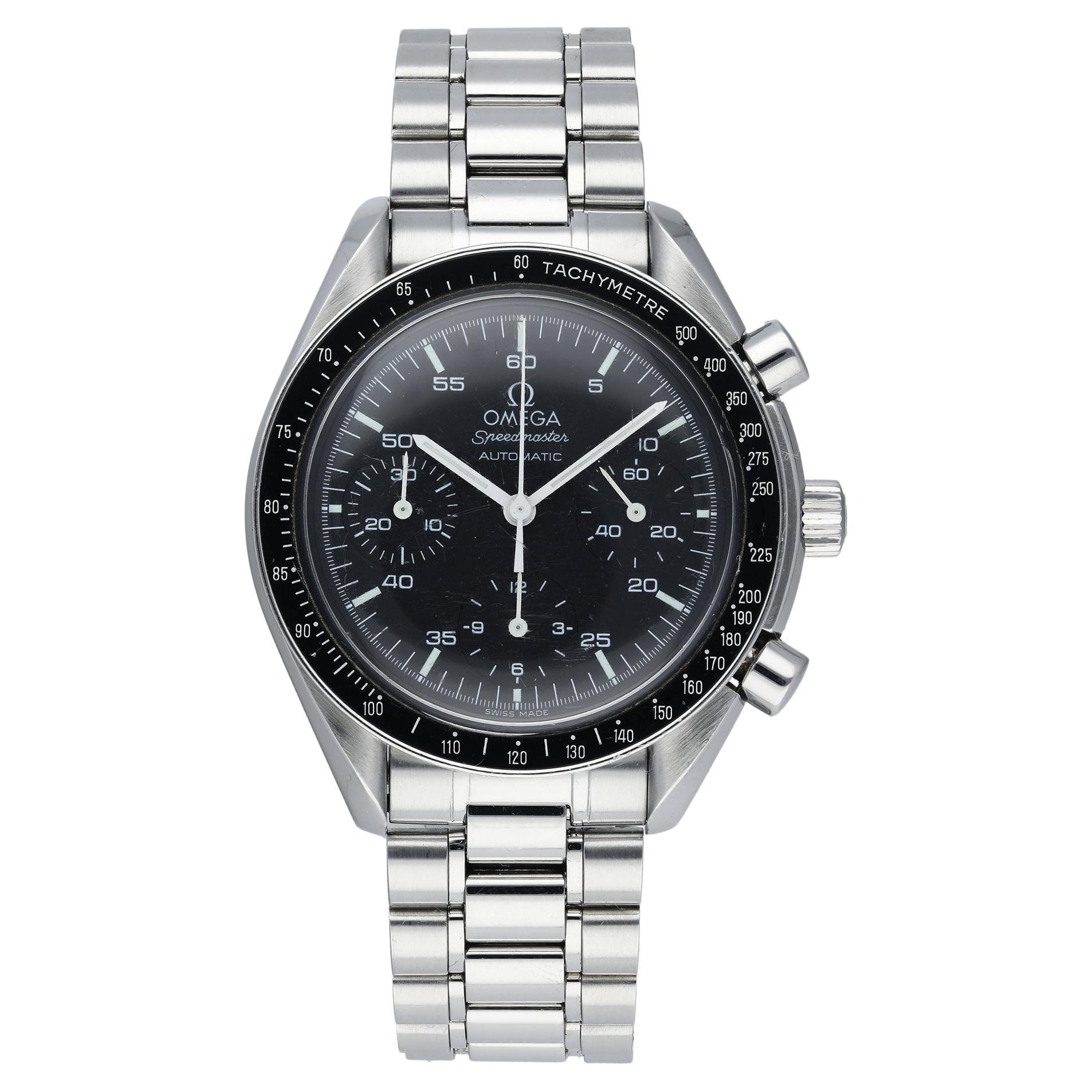 Omega Speedmaster Reduced Hesalite Crystal Automatic Men's Watch 3510.