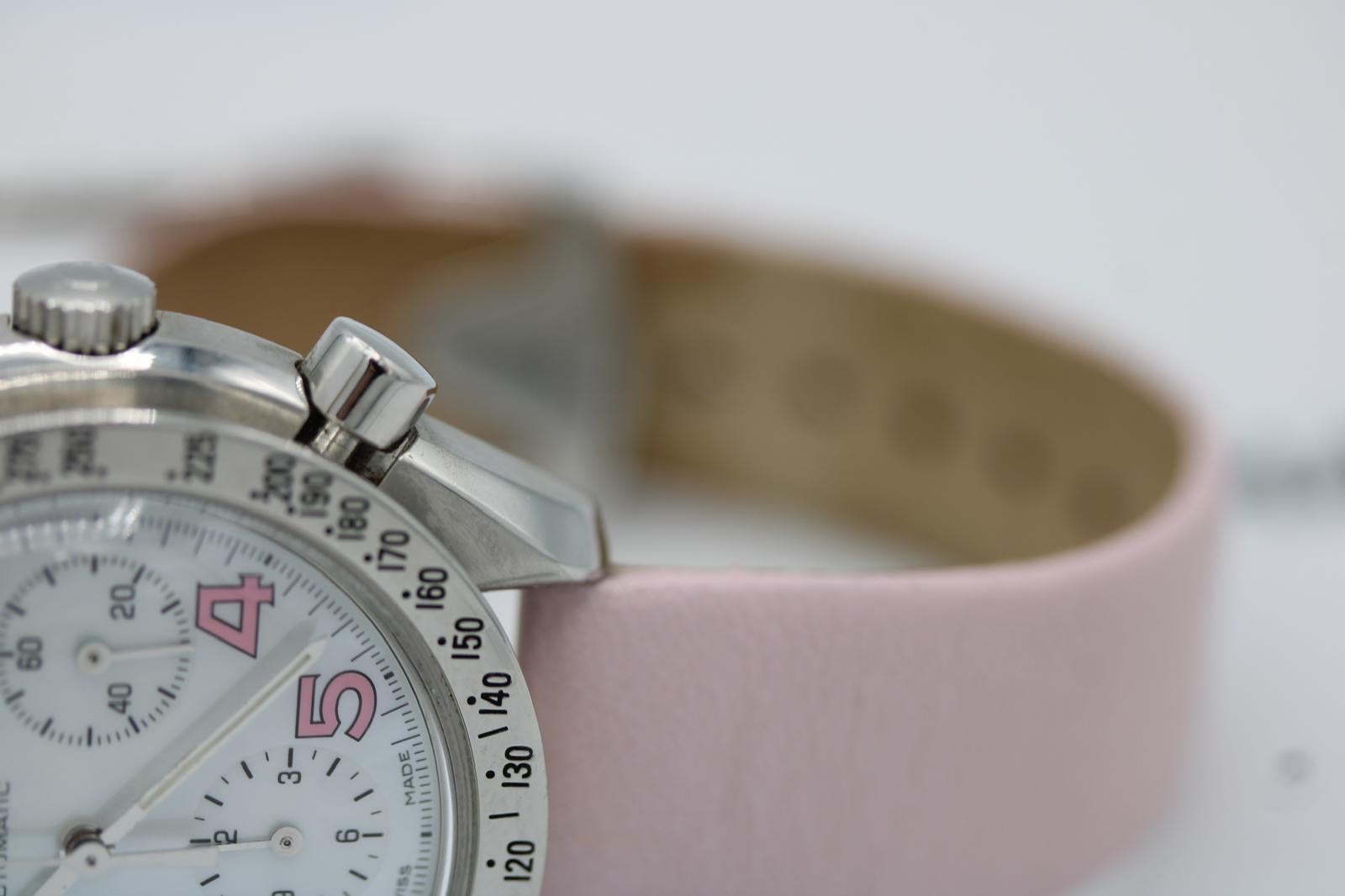 Omega Speedmaster 'Reduziert' 3834.74.34  MOP Zifferblatt Rosa Stundenmarkierungen 39mm im Angebot 1