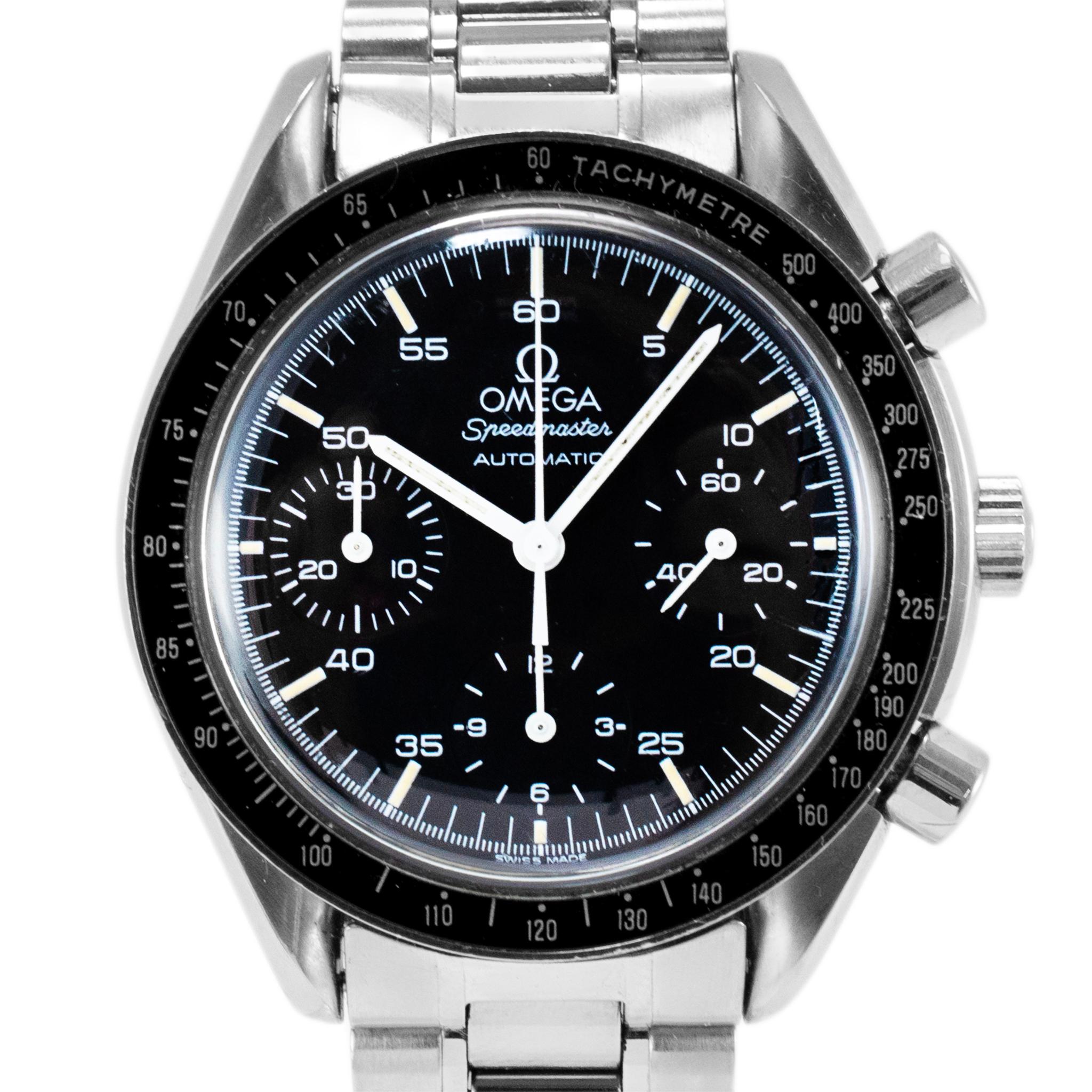Marchio: Omega

Genere: Uomini

Tipo di metallo: Acciaio inossidabile

Diametro: 39,00 mm

Peso: 93,60 grammi

Orologio da polso OMEGA da uomo in acciaio inossidabile di fabbricazione svizzera. Sull'articolo è presente anche il marchio 