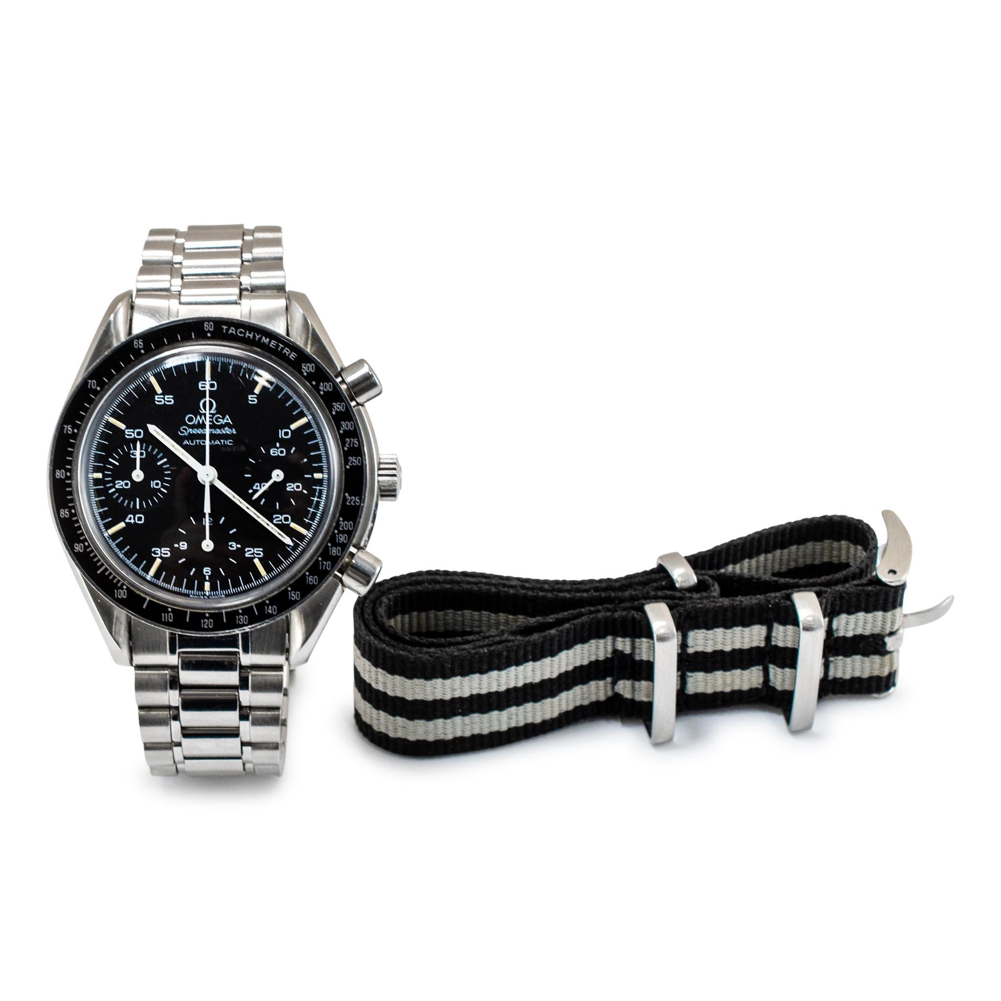 Omega Speedmaster Reduced 39MM 3539.50.00 Orologio automatico in acciaio inossidabile in vendita 4