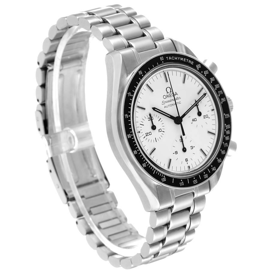 Omega Speedmaster Rotuced Albino Weißes Zifferblatt Herrenuhr 3510.20,00 im Zustand „Hervorragend“ in Atlanta, GA