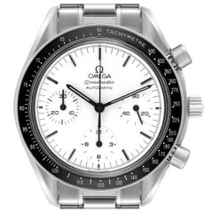 Omega Speedmaster Reduced Albino White Dial Steel Mens Watch 3510.20.00
