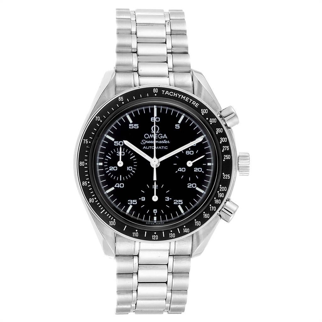 Omega Speedmaster Reduced Black Dial Automatic Men's Watch 3510.50.00 In Excellent Condition For Sale In Atlanta, GA