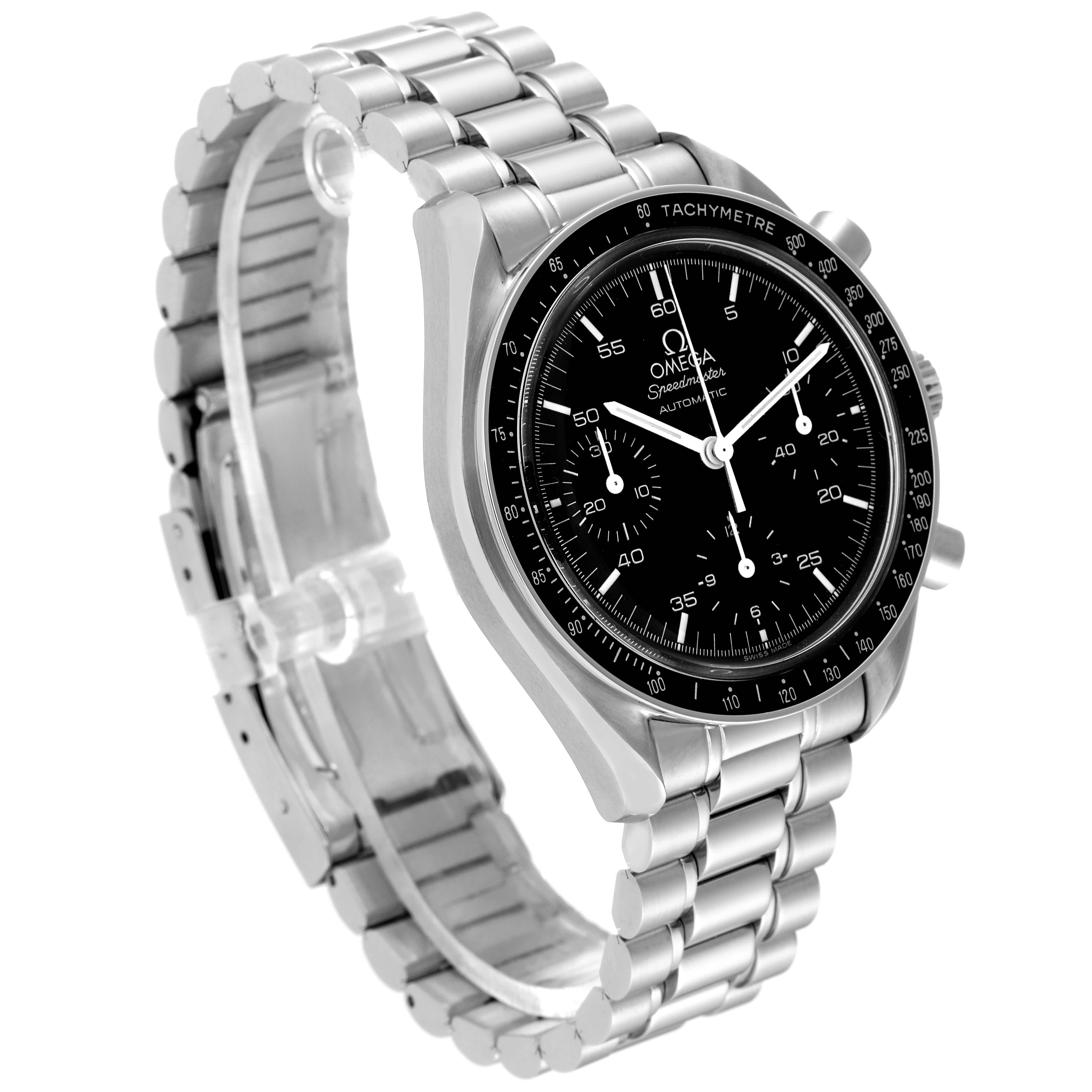 Omega Speedmaster Reduced Chronograph Hesalite Steel Mens Watch 3510.50.00 In Excellent Condition In Atlanta, GA