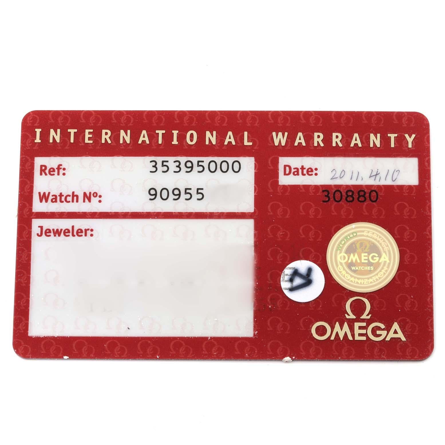 Omega Speedmaster Reduced Chronograph Steel Mens Watch 3539.50.00 Card 4