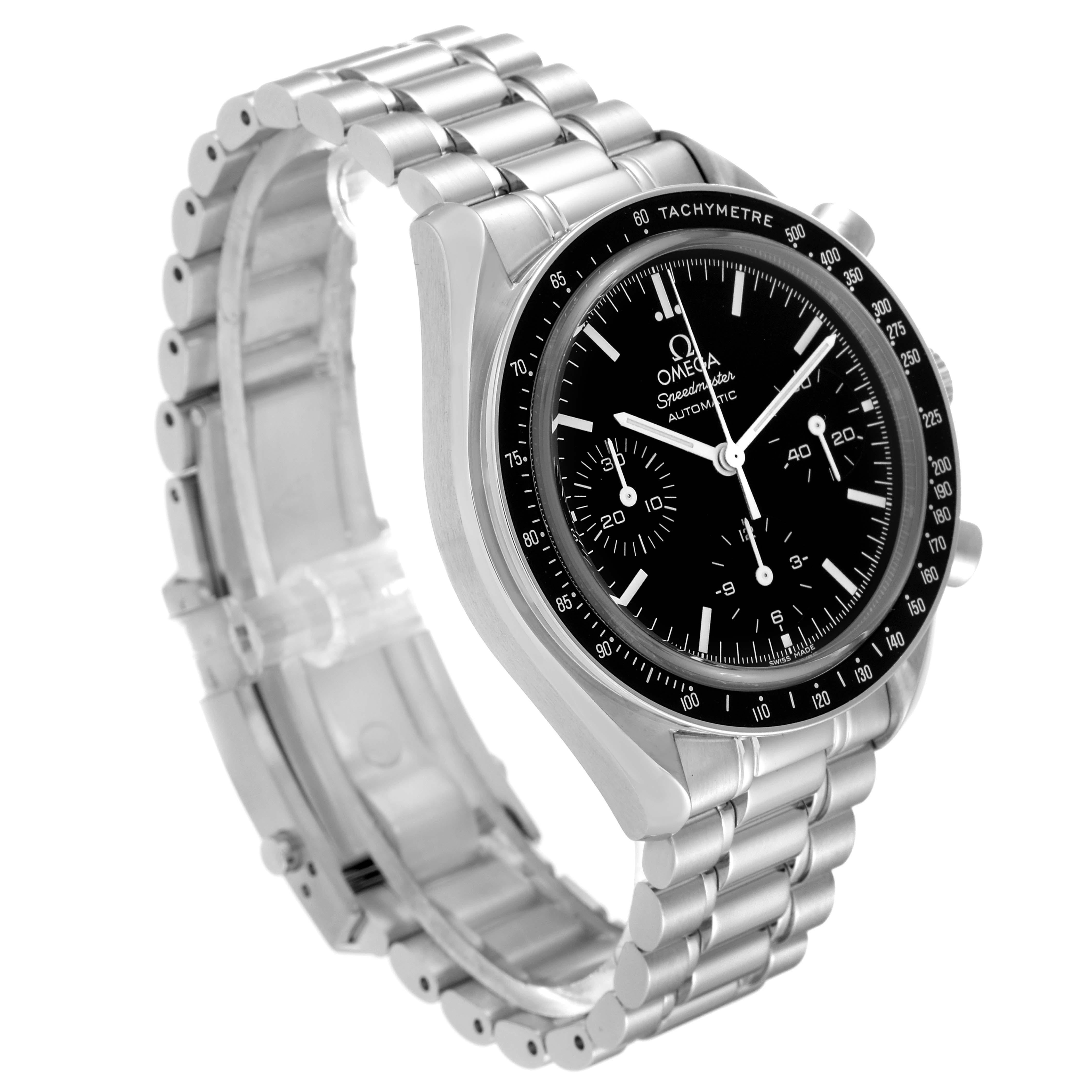 Omega Speedmaster Reduced Chronograph Steel Mens Watch 3539.50.00 In Excellent Condition For Sale In Atlanta, GA