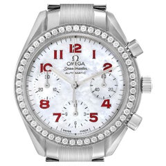 Omega Speedmaster Rotuzierte MOP Zifferblatt Diamant-Lünette Uhr 3515.79.00 Boxkarte
