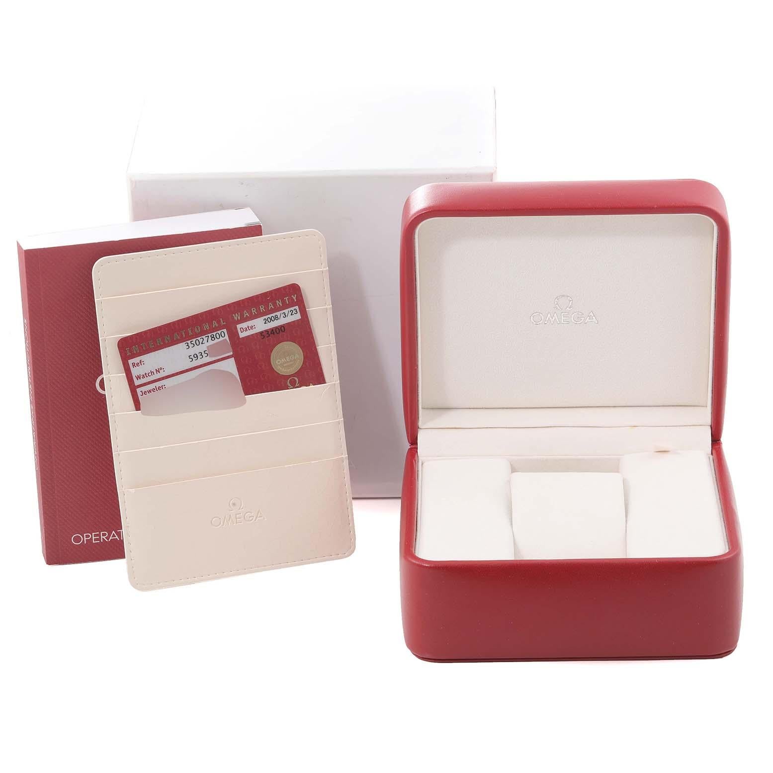 Omega Speedmaster Reduced Pink MOP Dial Mens Watch 3502.78.00 Box Card 5