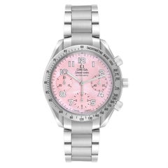 Omega Speedmaster Reduced Pink MOP Dial Mens Watch 3502.78.00 Card