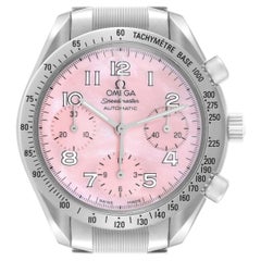 Omega Speedmaster Reduced Pink MOP Dial Mens Watch 3502.78.00 Card