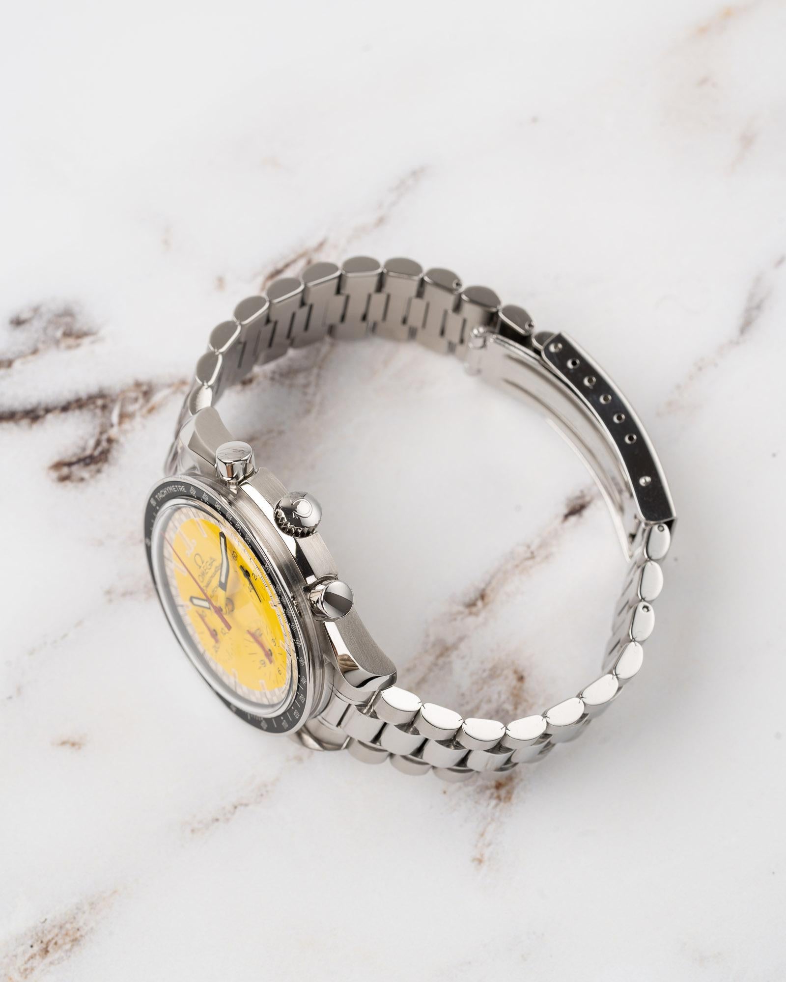 Men's Omega Speedmaster Reduced Racing Michael Schumacher 3510.12 Yellow Dial For Sale