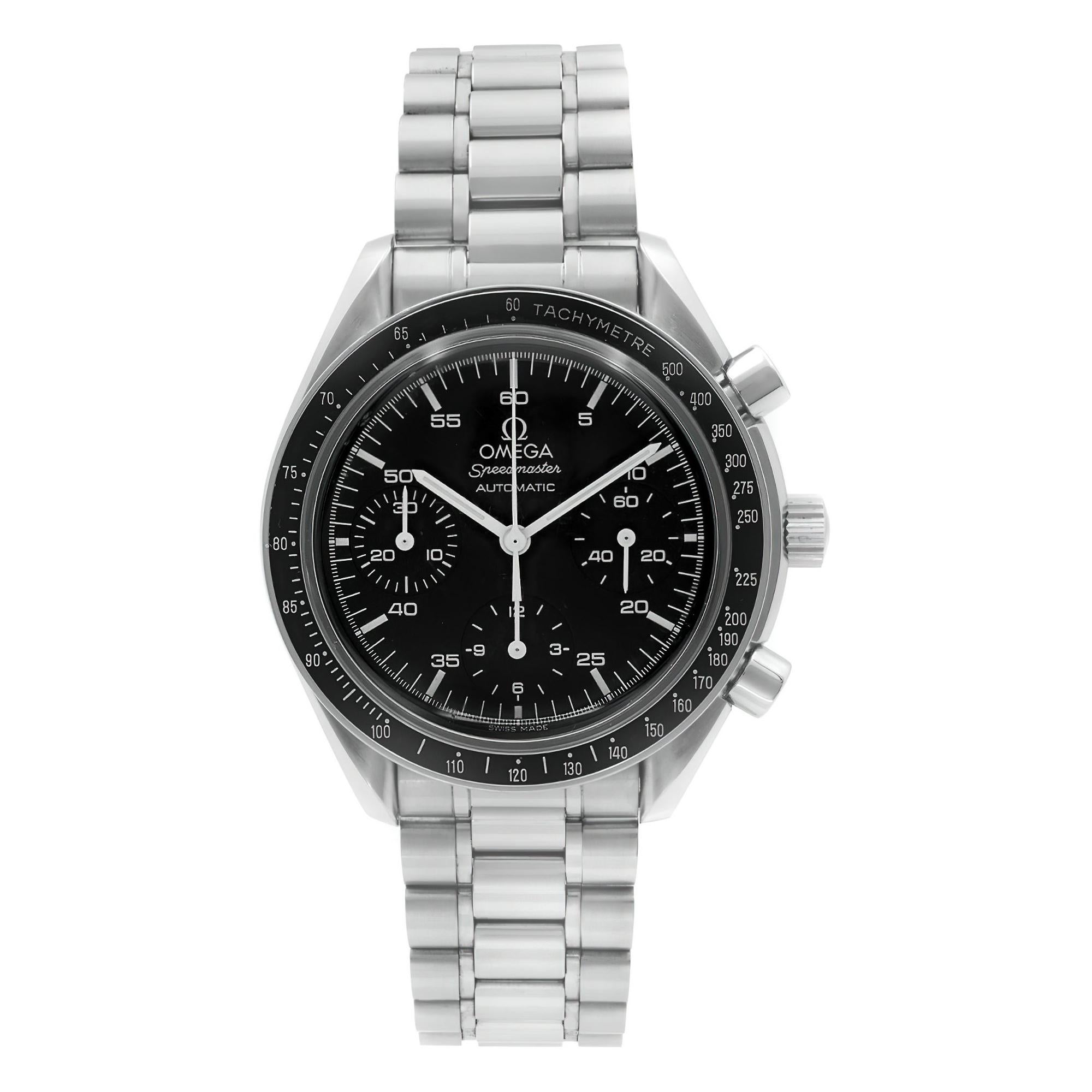 Omega Speedmaster Reduced Steel Black Dial Automatic Watch 3510.50.00