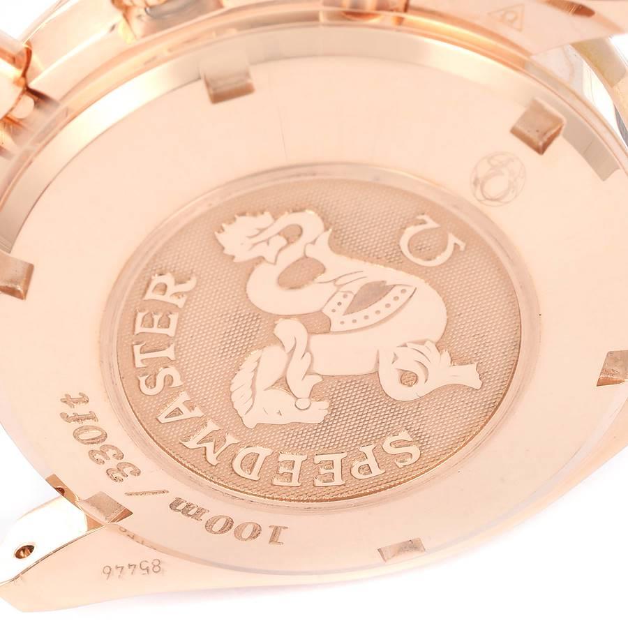 Omega Speedmaster Rose Gold Black Dial Watch 323.53.40.40.01.001 Box Card 1