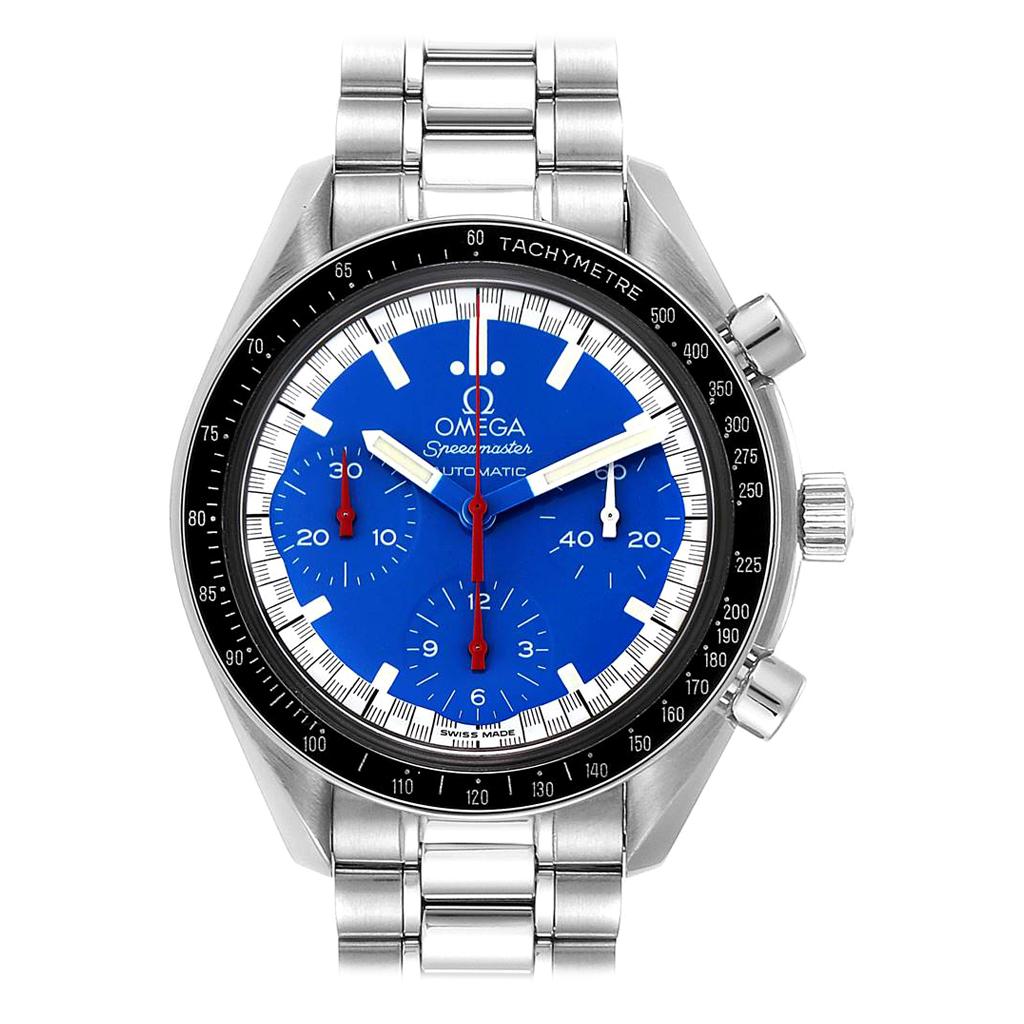 omega speedmaster schumacher blue