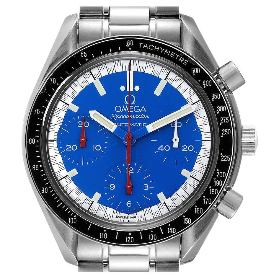 Omega Speedmaster Schumacher Blue Dial Automatic Mens Watch 3510.80.00 For Sale