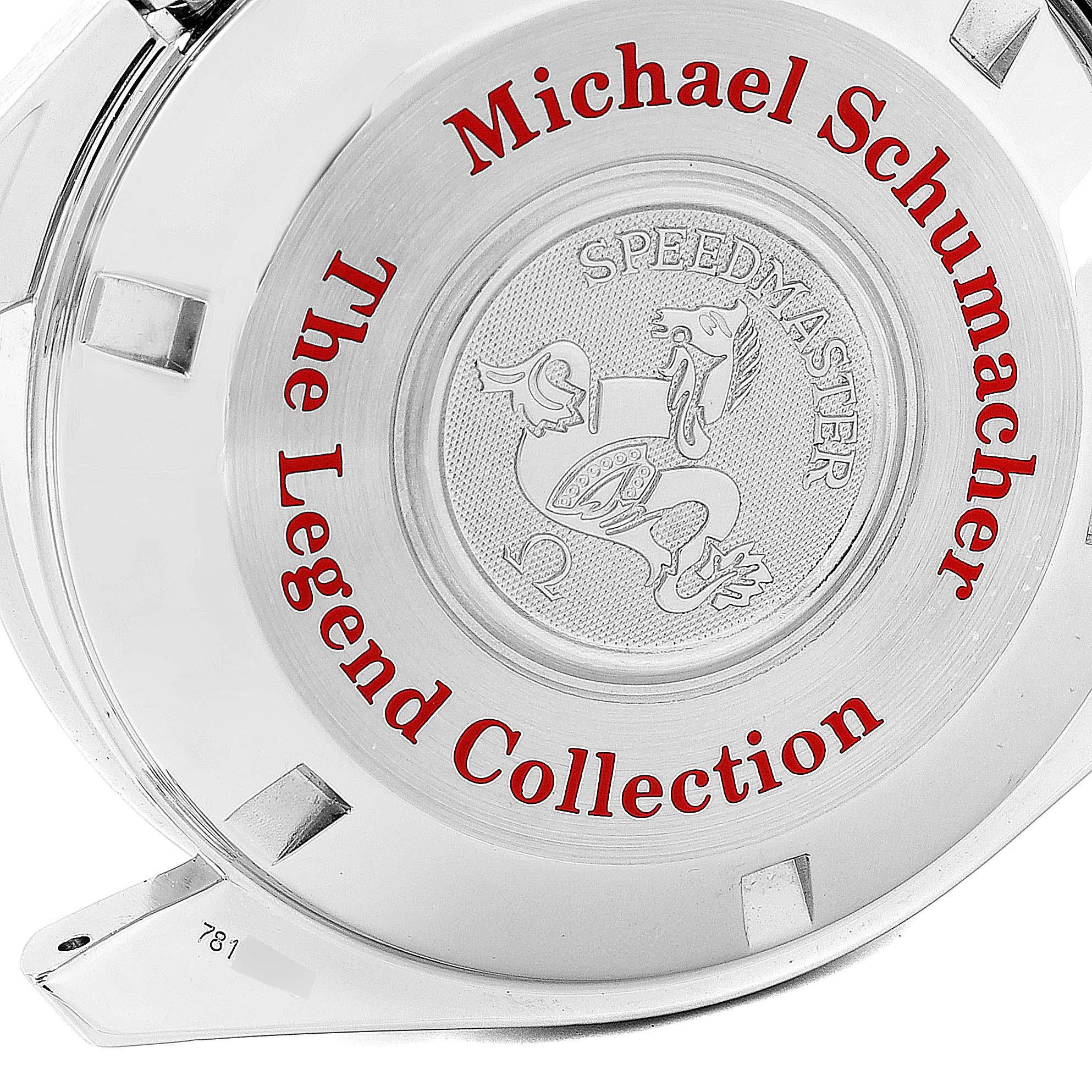 Omega Speedmaster Schumacher Legend LE Men's Watch 3507.51.00 Box Card For Sale 3