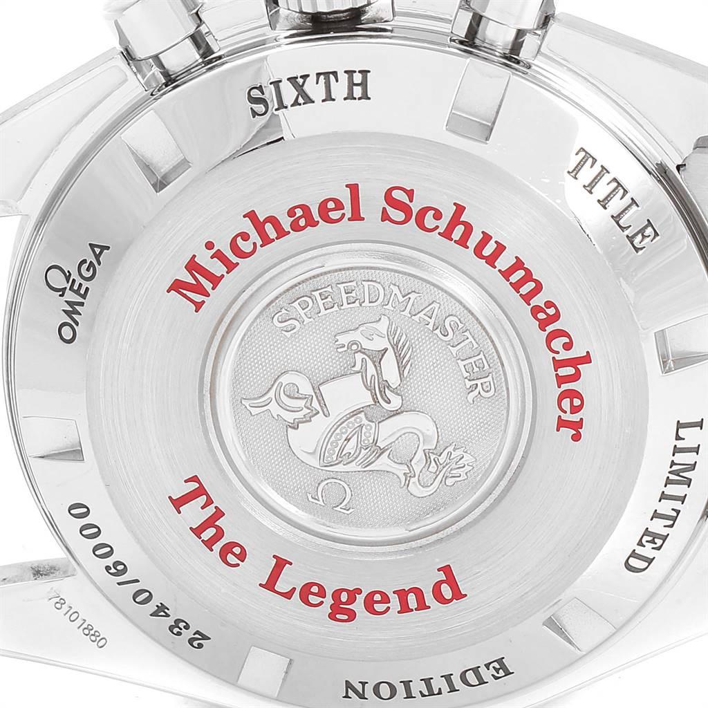 Omega Speedmaster Schumacher Limited Edition Steel Men’s Watch 3559.32.00 In Excellent Condition In Atlanta, GA