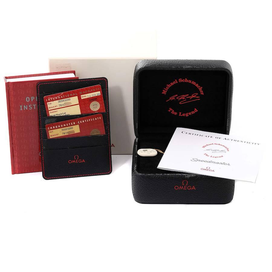 Orologio Omega Speedmaster Schumacher Edizione Limitata in Acciaio 3559.32.00 Scheda Box 6