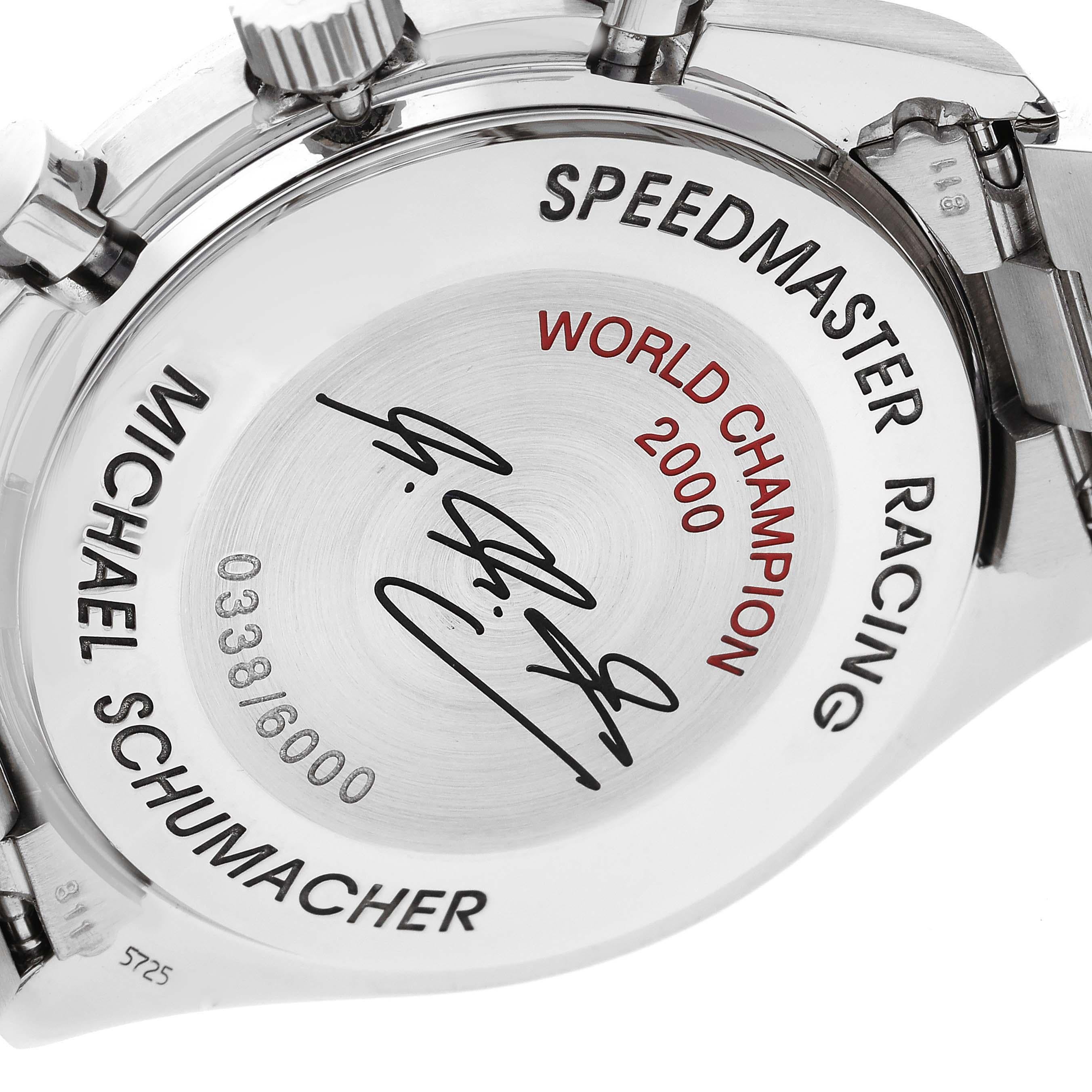 Omega Speedmaster Schumacher Racing Limited Edition Steel Mens Watch 3518.50.00 For Sale 1