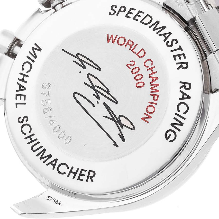 Omega Speedmaster Schumacher Racing Limited Edition Watch 3517.30.00 In Excellent Condition In Atlanta, GA