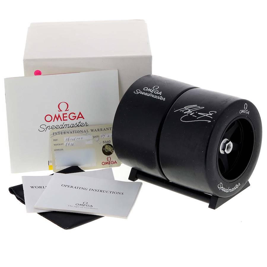 Omega Speedmaster Schumacher rotes Zifferblatt Herrenuhr 3510.61.00 Box Papiere im Angebot 7