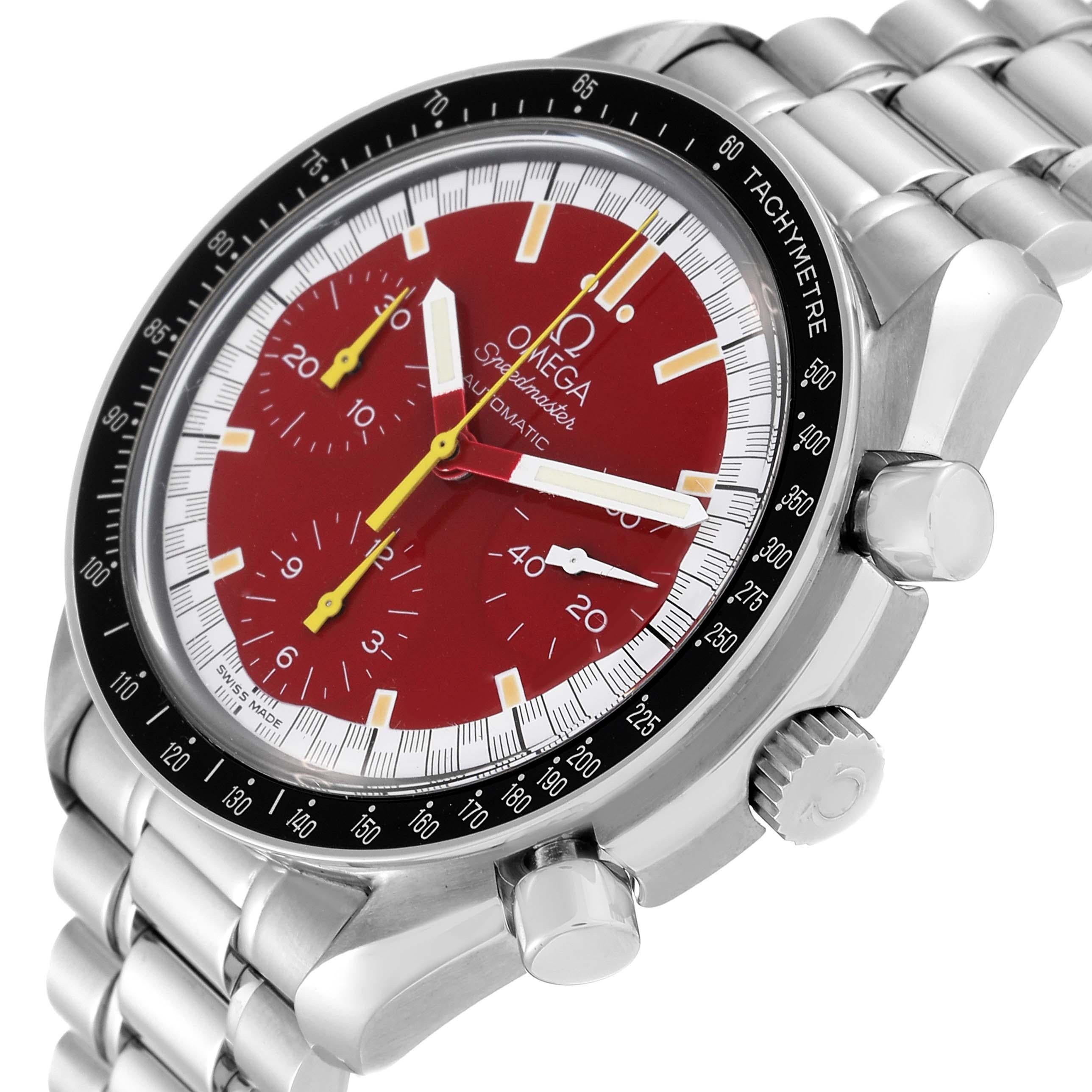 Men's Omega Speedmaster Schumacher Red Dial Steel Mens Watch 3510.61.00