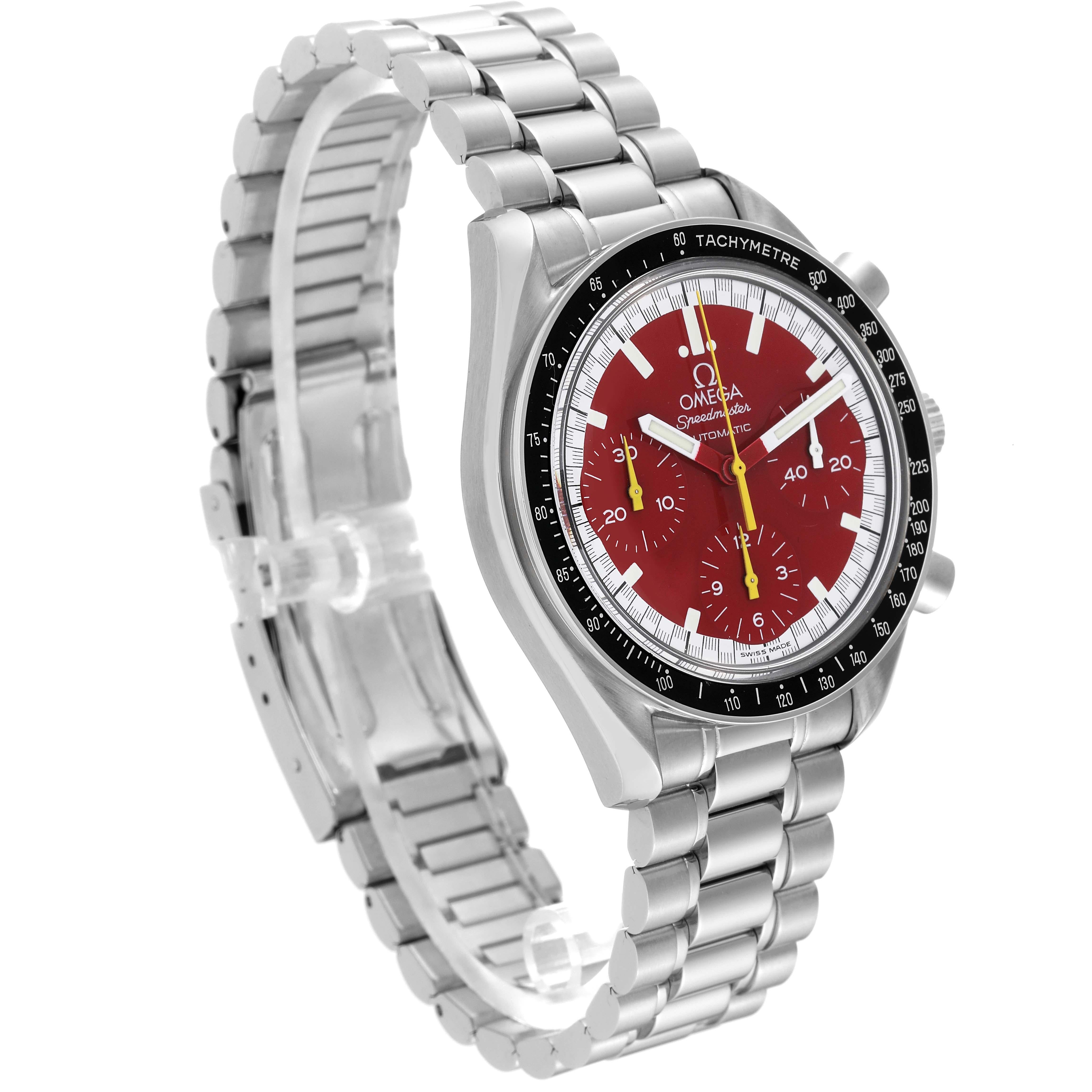 Omega Speedmaster Schumacher Red Dial Steel Mens Watch 3510.61.00 For Sale 1