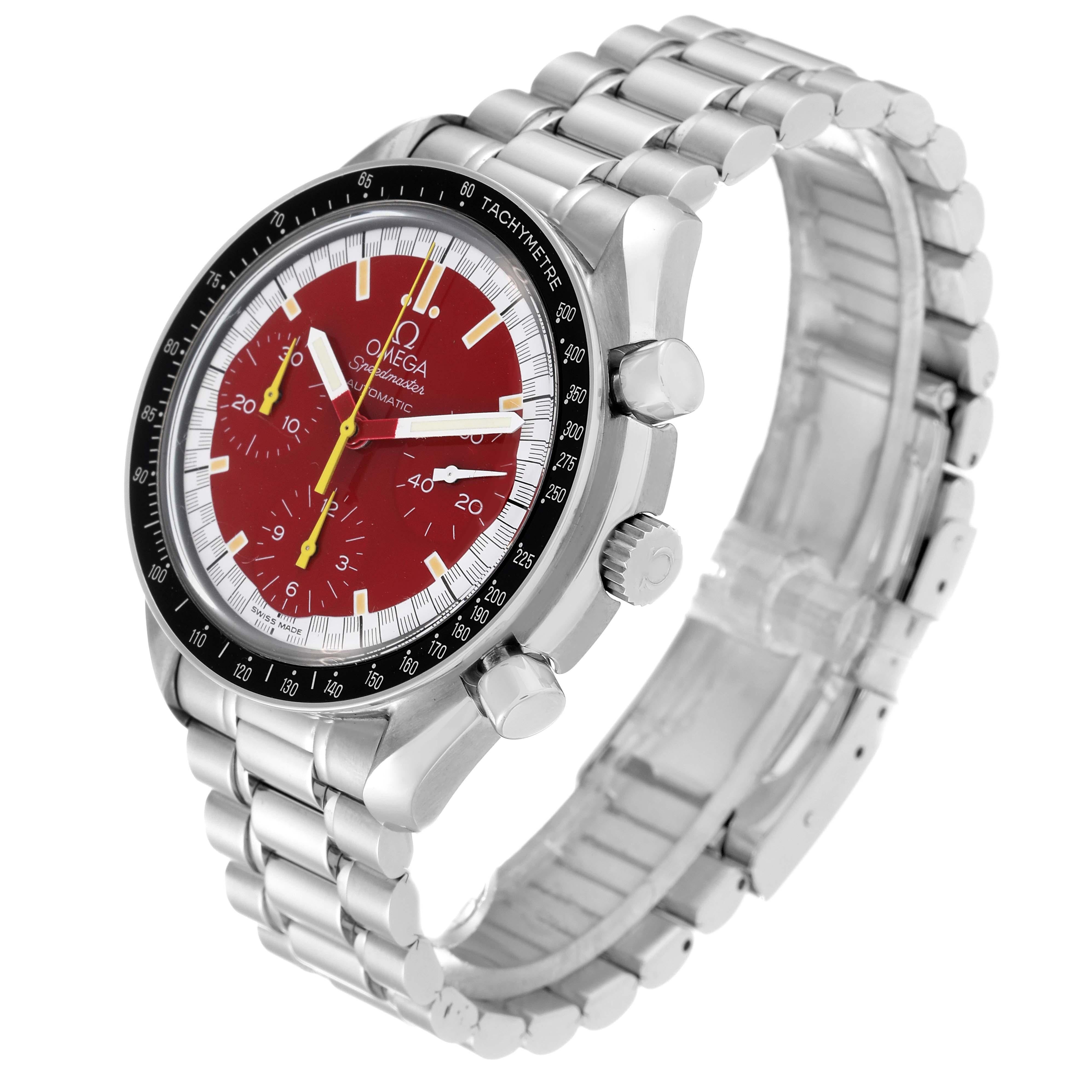 Omega Speedmaster Schumacher Red Dial Steel Mens Watch 3510.61.00 2