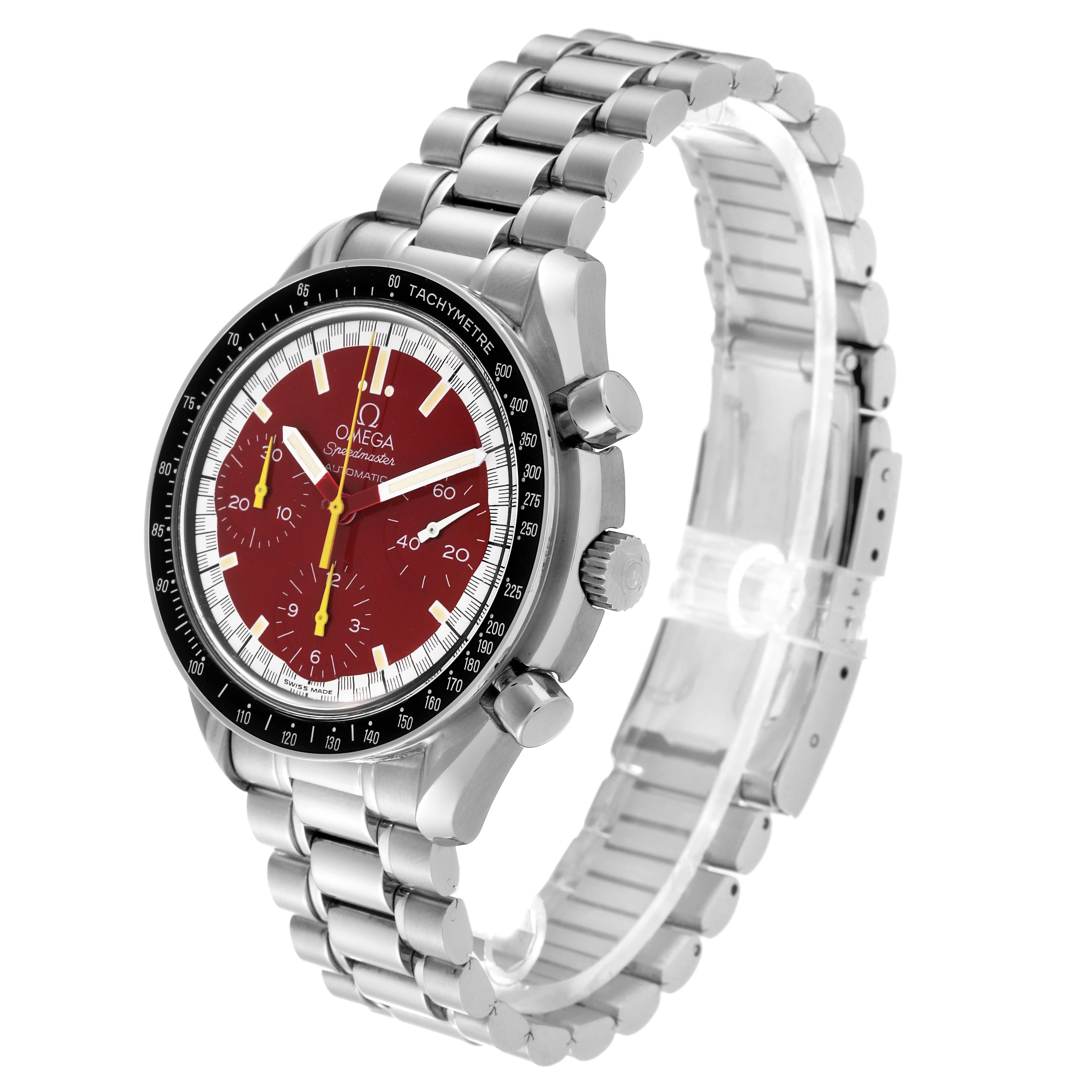 Omega Speedmaster Schumacher Red Dial Steel Mens Watch 3510.61.00 For Sale 3
