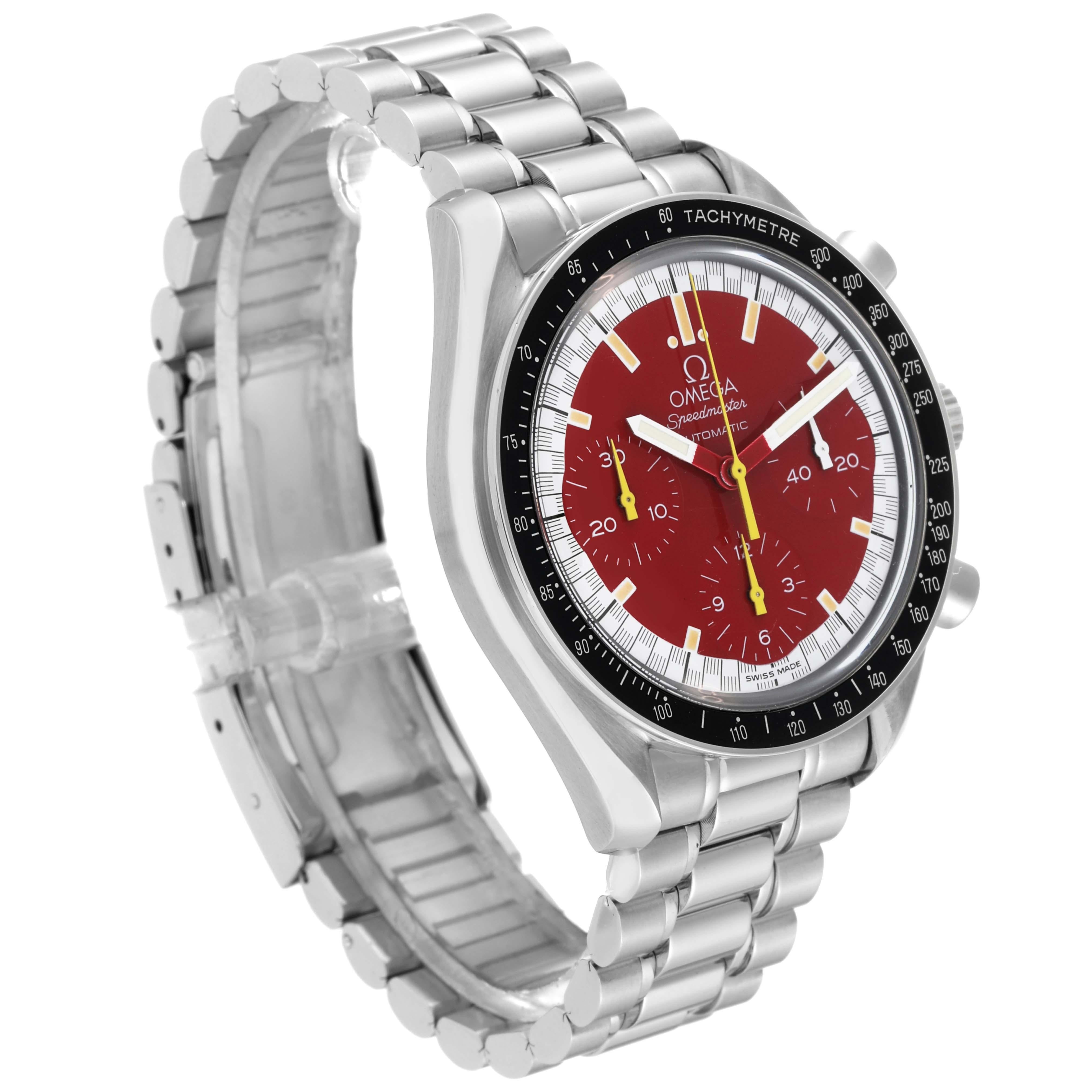 Omega Speedmaster Schumacher Red Dial Steel Mens Watch 3510.61.00 1