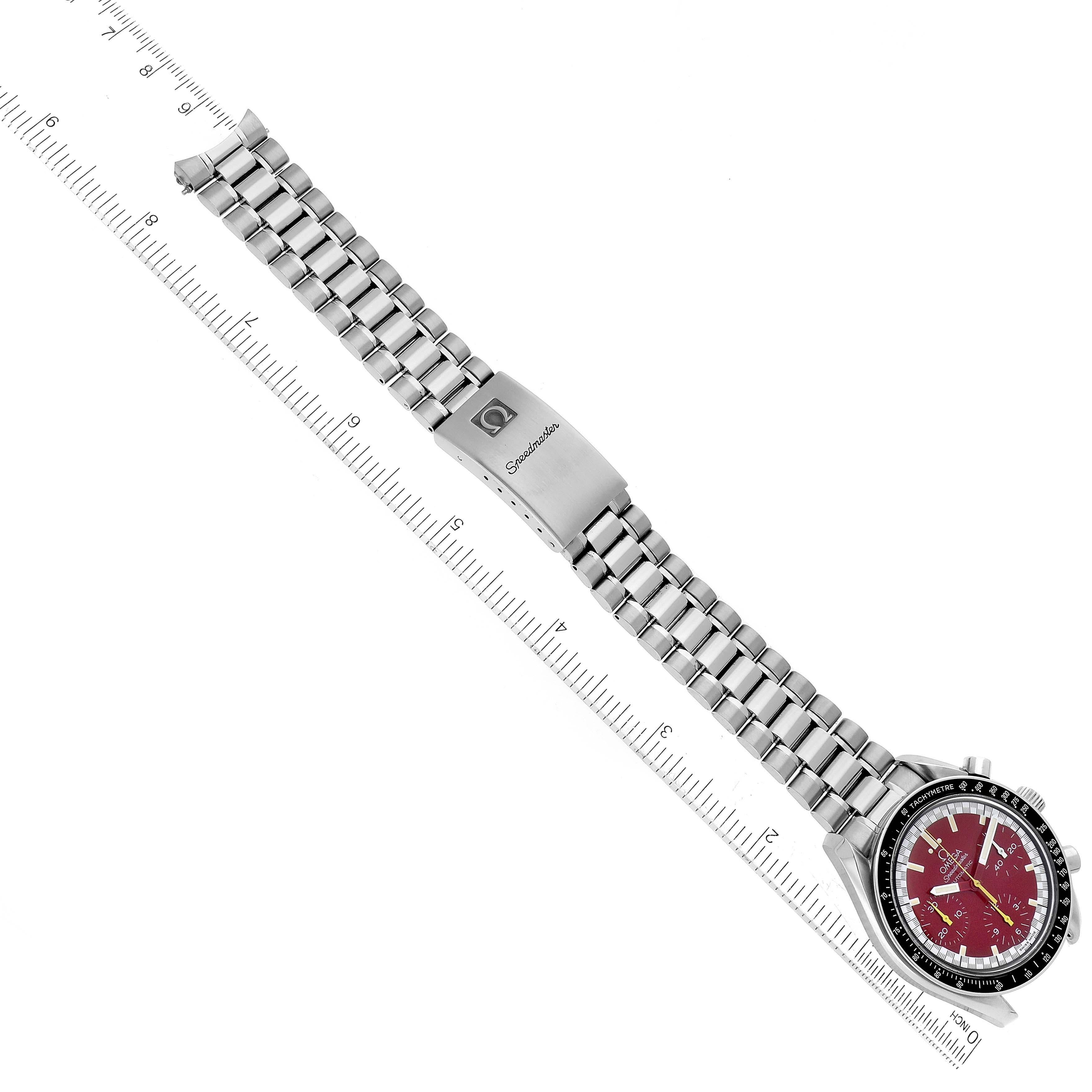Omega Speedmaster Schumacher Red Dial Steel Mens Watch 3510.61.00 For Sale 4