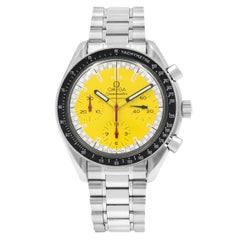 Omega Speedmaster Schumacher Steel Yellow Dial Automatic Men's Watch 3510.12.00 
