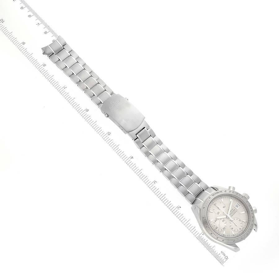 Omega Speedmaster Chronograph Herrenuhr mit silbernem Zifferblatt 3211.30,00 Boxkarte im Angebot 5