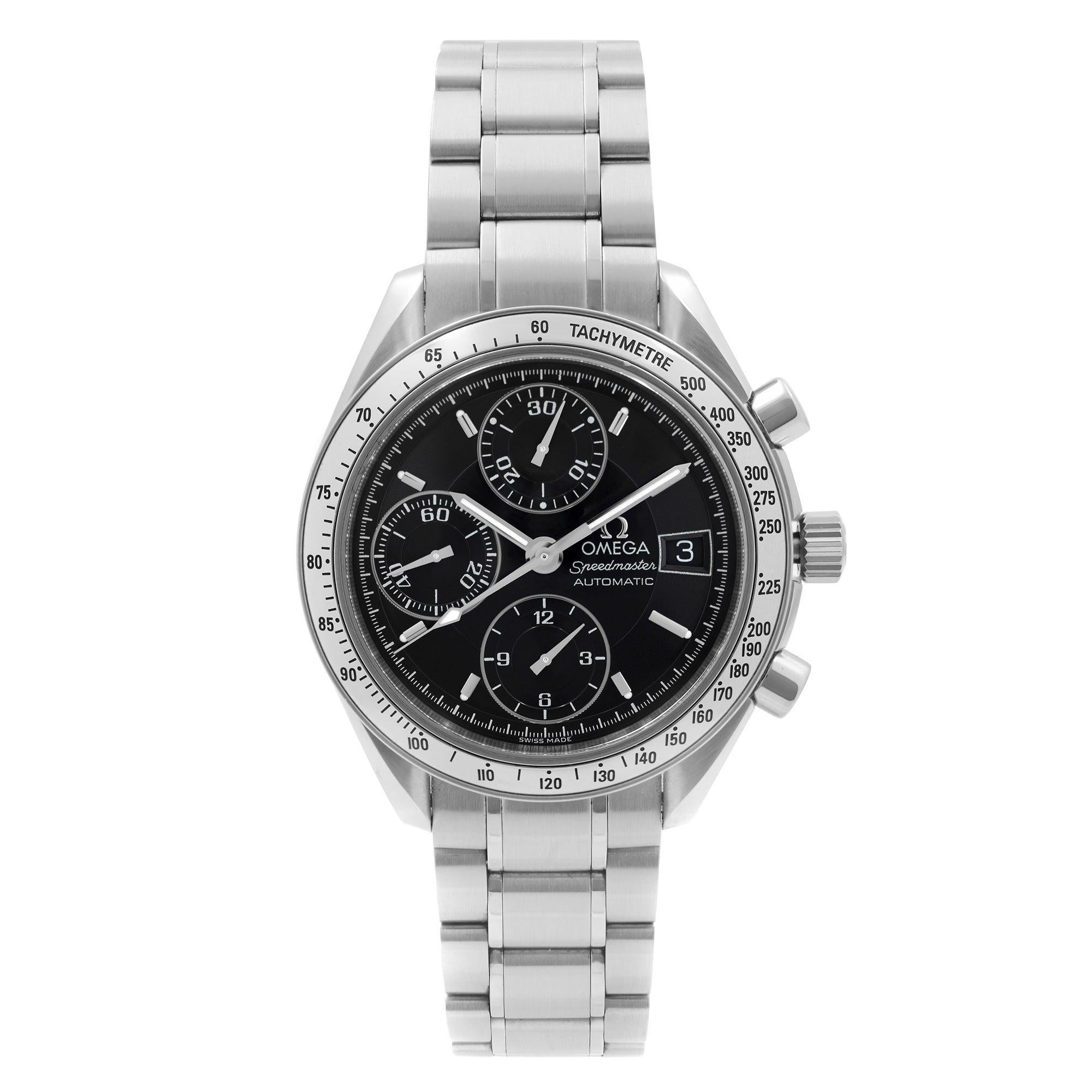 Omega Speedmaster Steel Chronograph Black Dial Automatic Mens Watch 3513.50.00