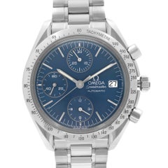 Omega Speedmaster Steel Chronograph Blue Dial Mens Automatic Watch 3511.80.00