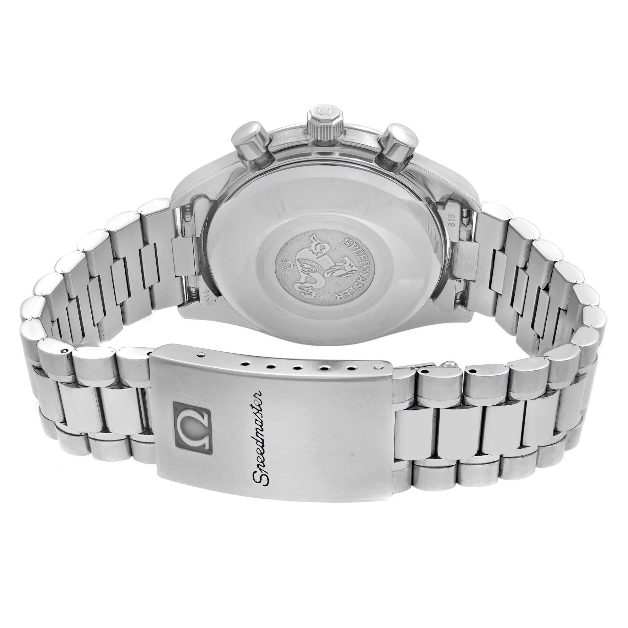 Omega Speedmaster Steel Chronograph Blue Dial Mens Automatic Watch 3511.80.00 1