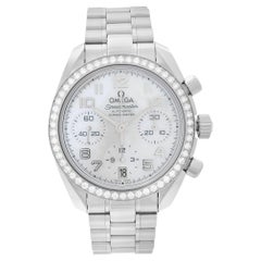 Omega Speedmaster Steel MOP Dial Diamond Bezel Ladies Watch 324.15.38.40.05.001