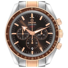 Omega Speedmaster Steel Rose Gold Mens Watch 321.90.42.50.13.001 Box Card