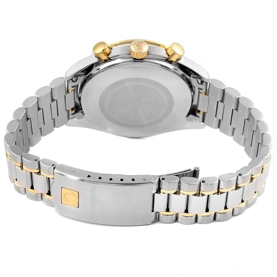 Omega Speedmaster Steel Yellow Gold Chronograph Men's Watch 3310.20.00 Card For Sale 1
