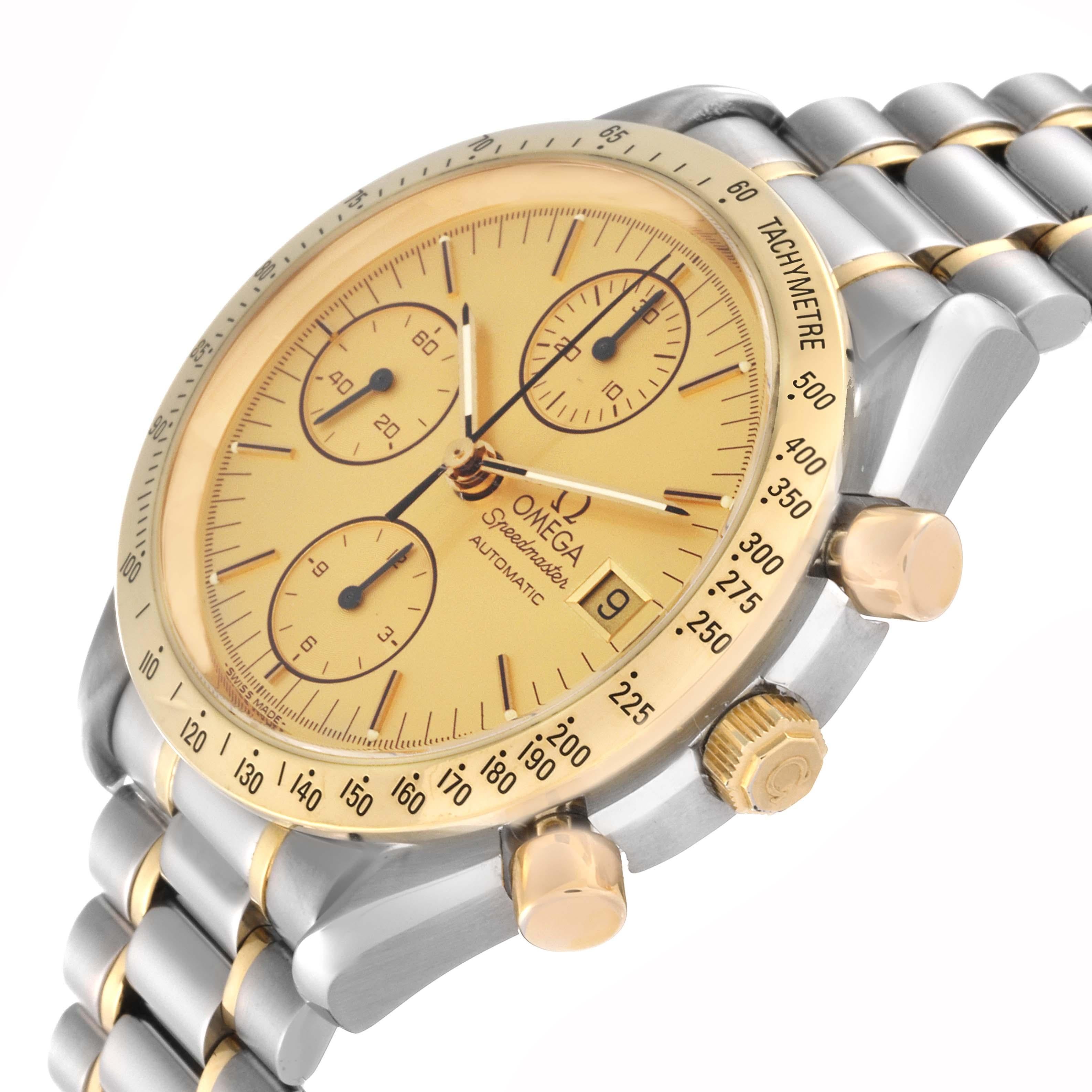 Omega Speedmaster Steel Yellow Gold Mens Watch 3311.10.00 In Excellent Condition In Atlanta, GA