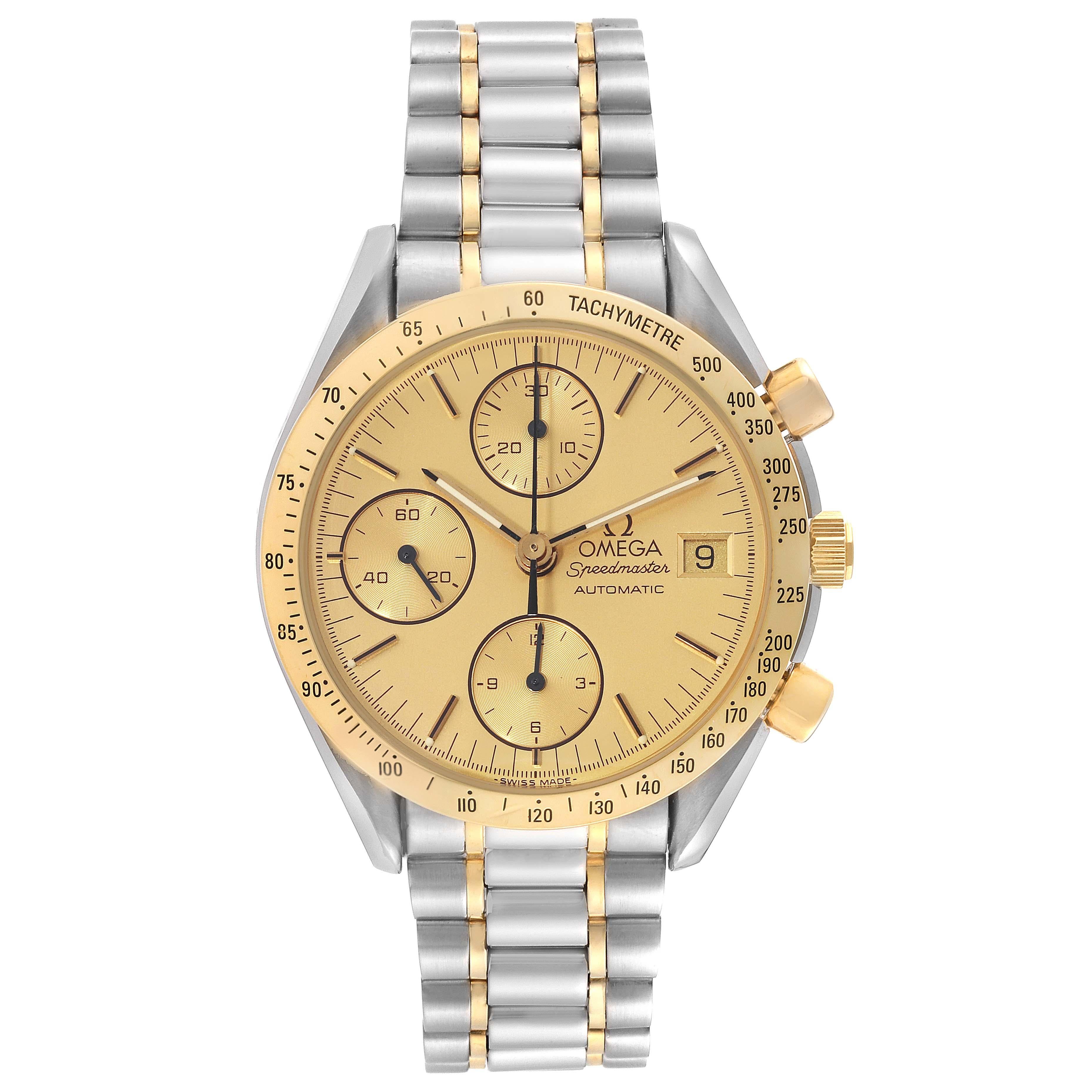Omega Speedmaster Steel Yellow Gold Mens Watch 3311.10.00 3