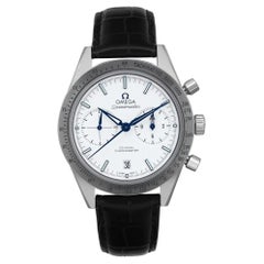 Omega Montre Speedmaster automatique à cadran blanc en titane pour hommes 331.92.42,51.04.001