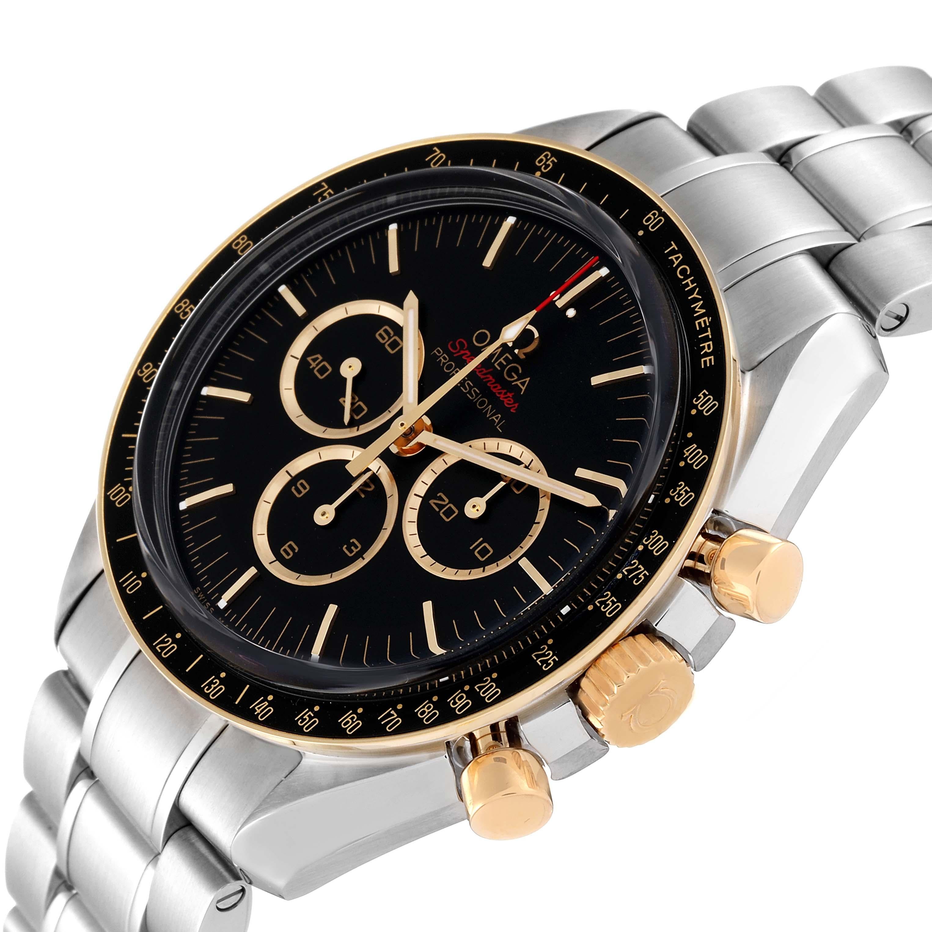 Omega Speedmaster Tokyo 2020 Limited Edition Steel Yellow Gold Mens Watch For Sale 3