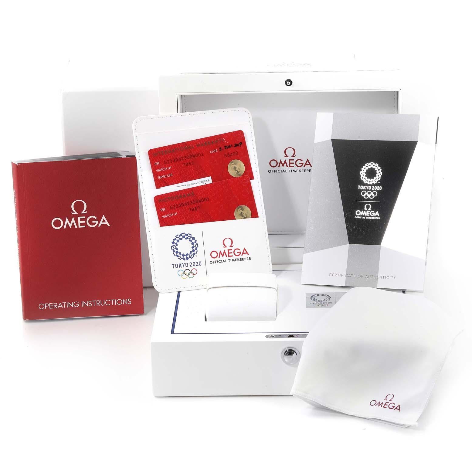Omega Speedmaster Tokyo 2020 Olympics LE Mens Watch 522.30.42.30.04.001 Box Card For Sale 5