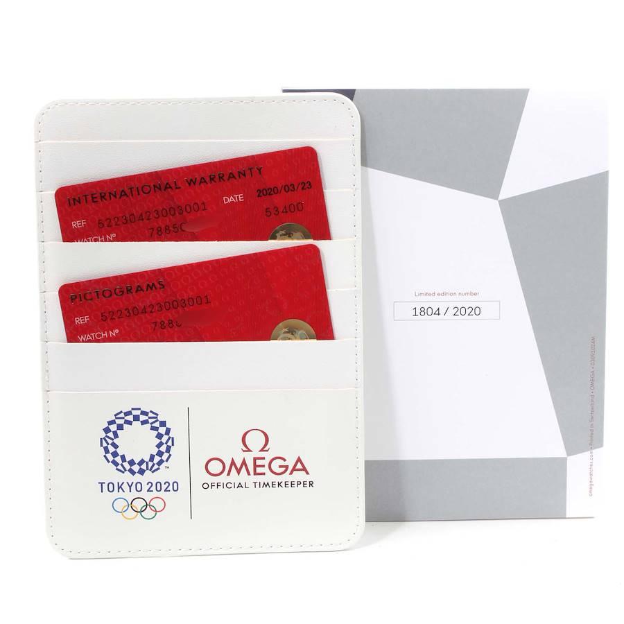 Omega Speedmaster Tokyo 2020 Olympics LE Watch 522.30.42.30.03.001 Box Card For Sale 2