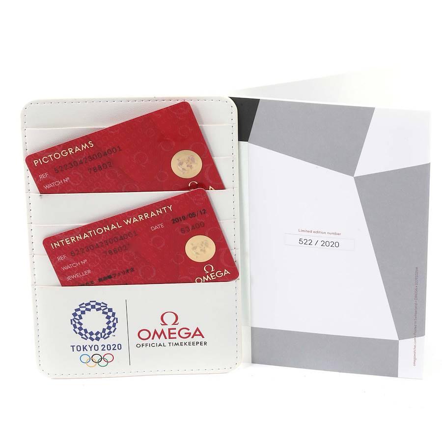 Omega Speedmaster Tokyo 2020 Olympics LE Watch 522.30.42.30.04.001 Box Card For Sale 1