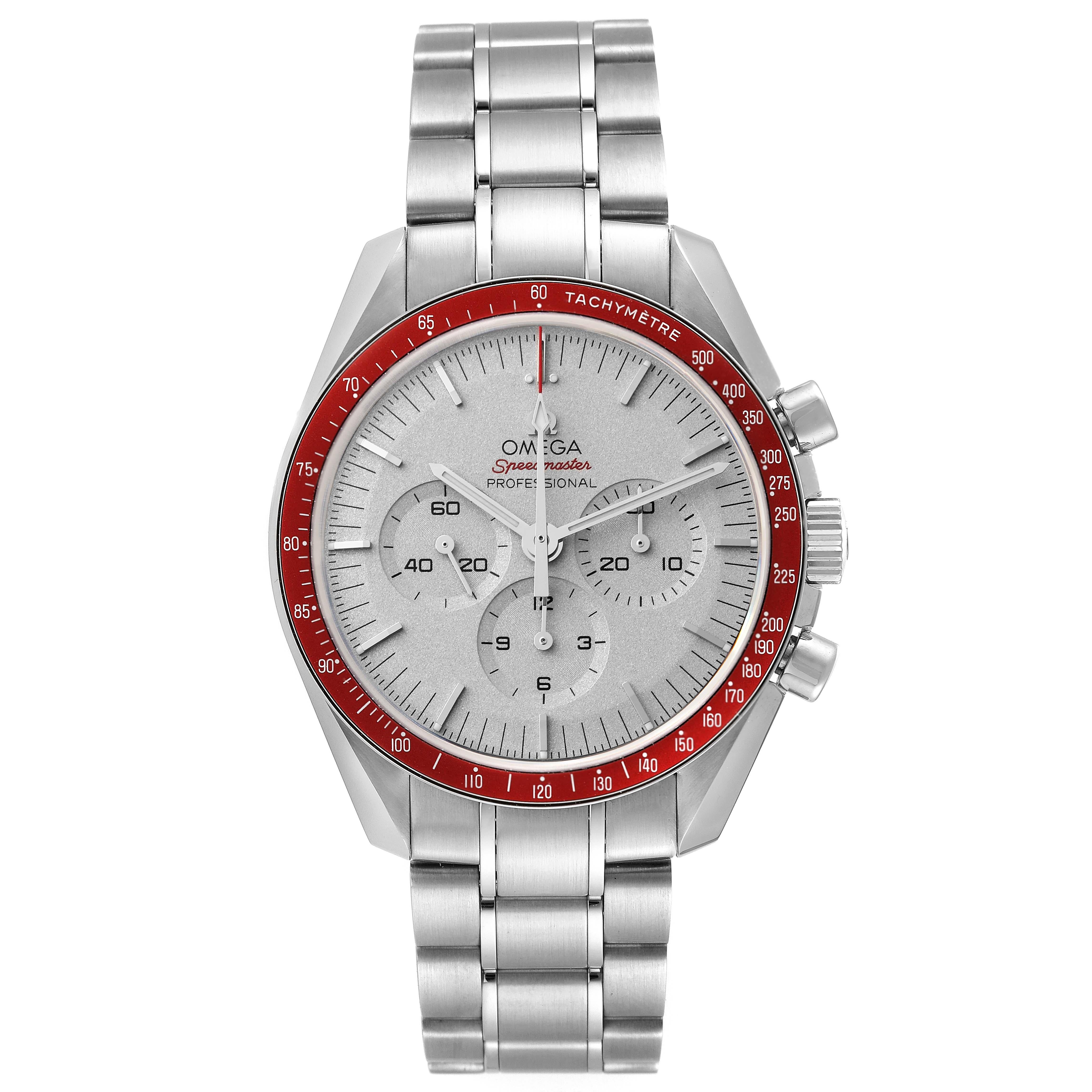 Omega Speedmaster Tokyo 2020 Olympics Limited Edition Mens Watch 522.30.42.30.06.001 Unworn. Manual winding chronograph movement. Stainless steel round case 42.0 mm in diameter. Case back engraved with Tokyo Olympics 2020 logo. Stainless steel bezel