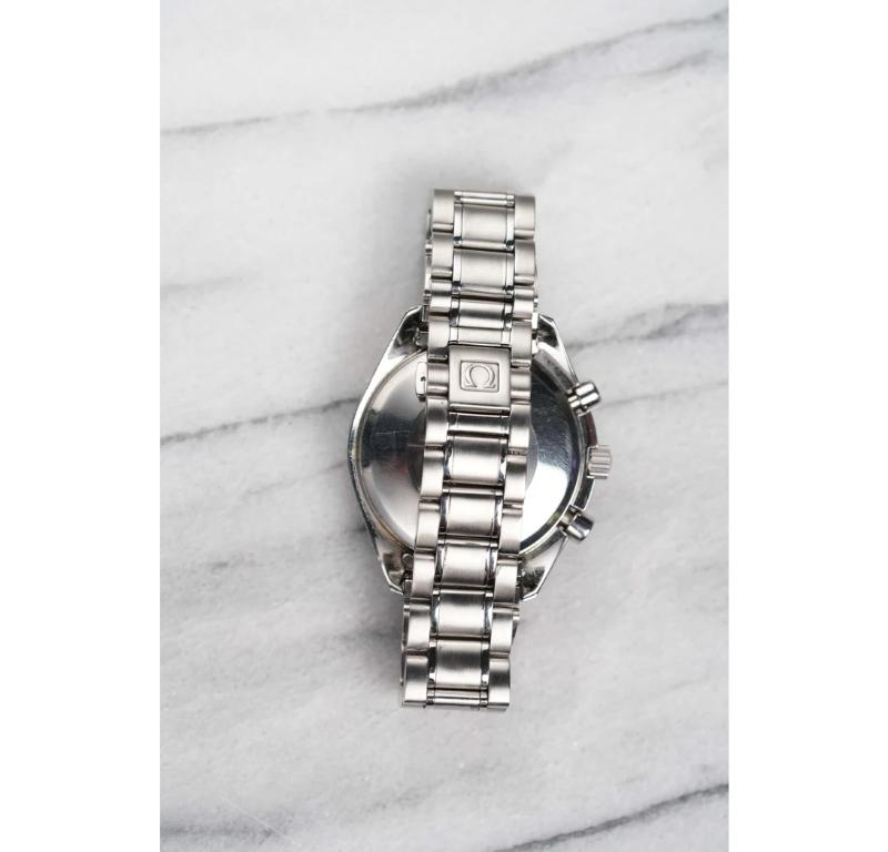 Omega Speedmaster Dreifach-Kalenderuhr im Stahlgehäuse, 2000er Jahre im Zustand „Gut“ im Angebot in New York, NY